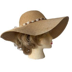 Q Headwear Wide Brim Floppy Straw Sun Hat with Shell Headband